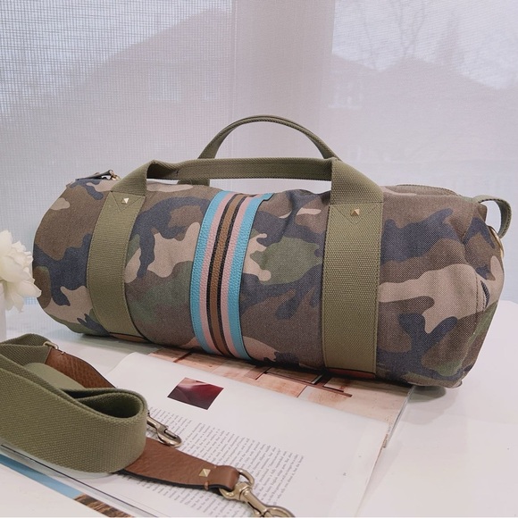 Clearance Valentino Canvas Camo Weekender Bag - Picture 1 of 6